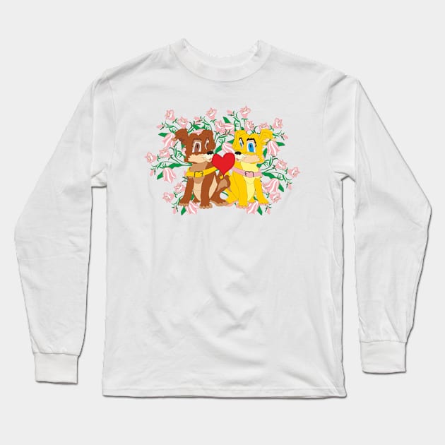 Two dogs Long Sleeve T-Shirt by Alekvik